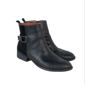 Donald J. Pliner Black Leather Ankle Booties